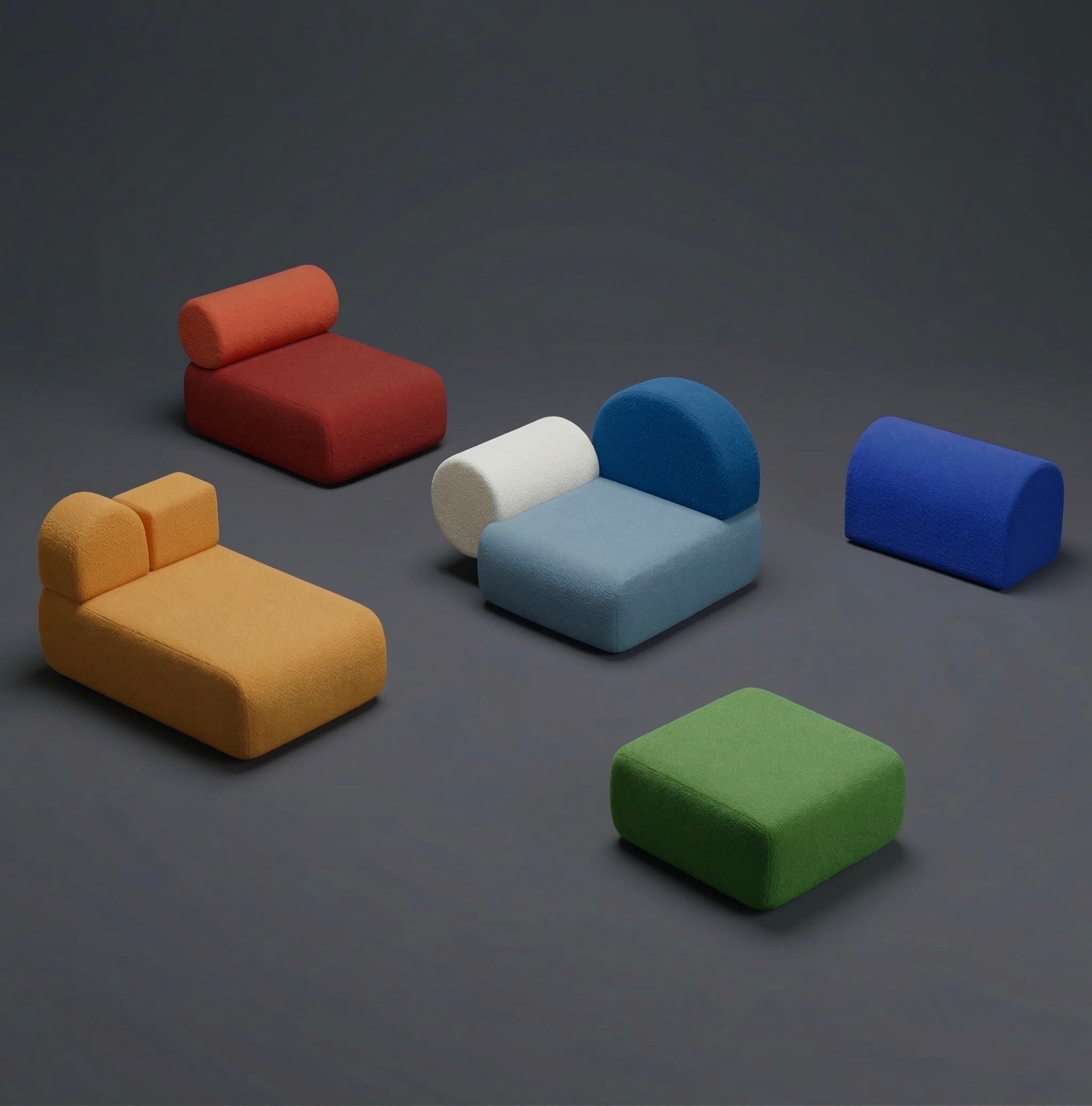 Blocks modular sofa, detail