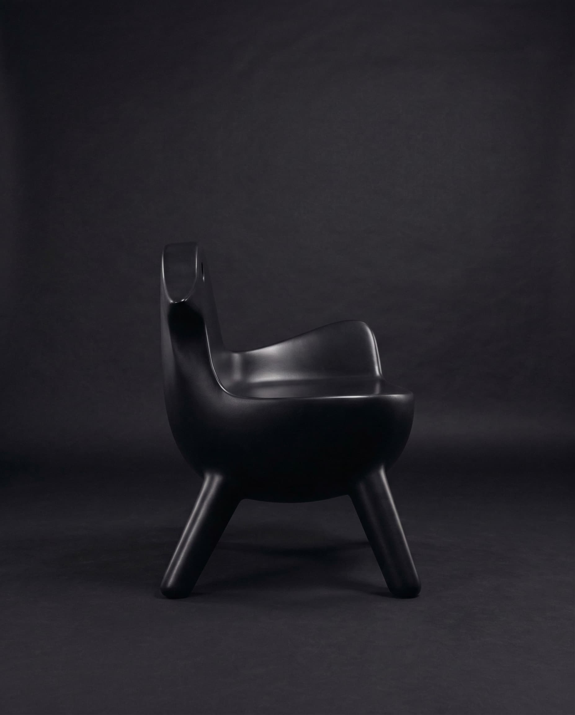 Raven Chair, three-quarter back