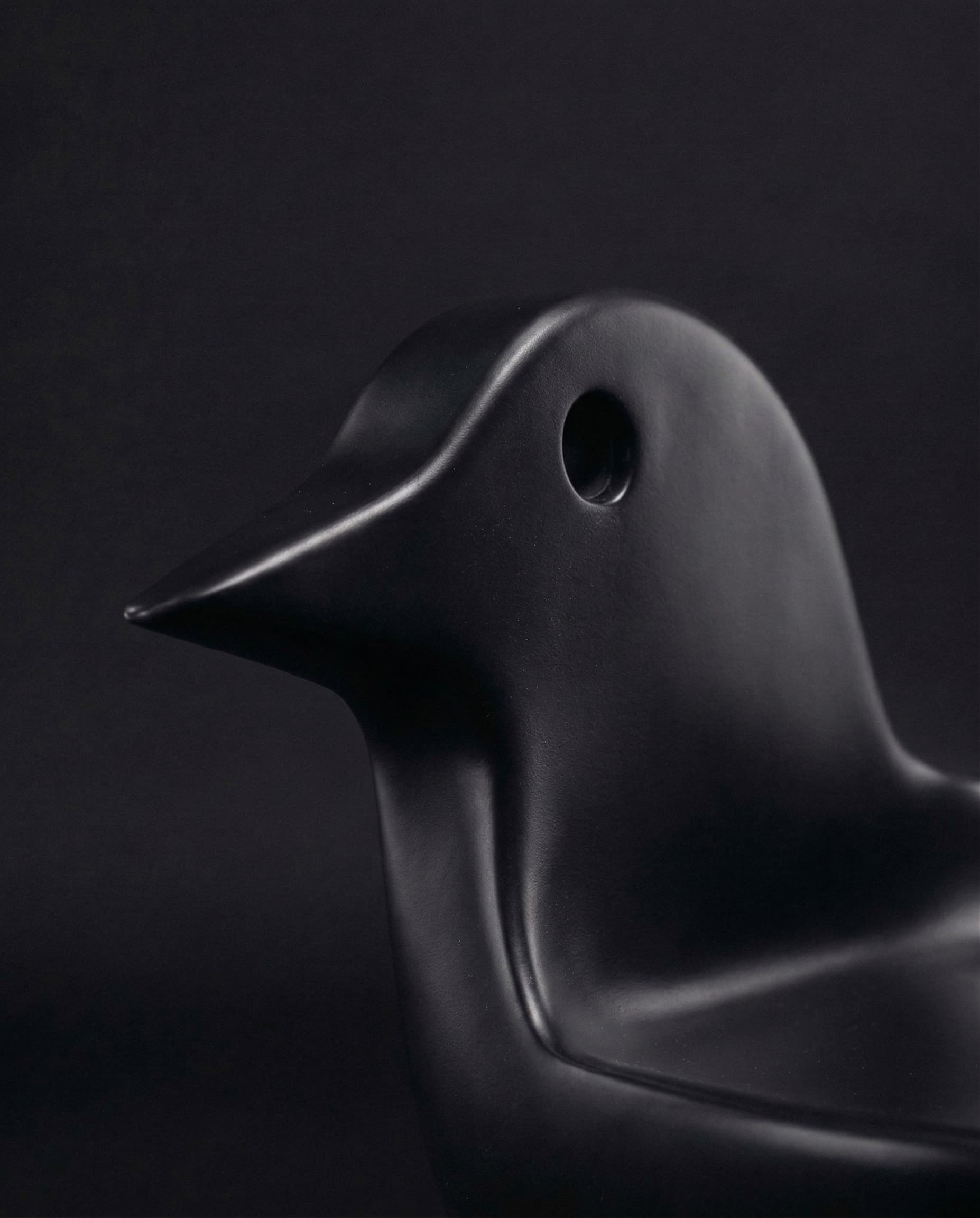 Raven Chair, beak detail close-up